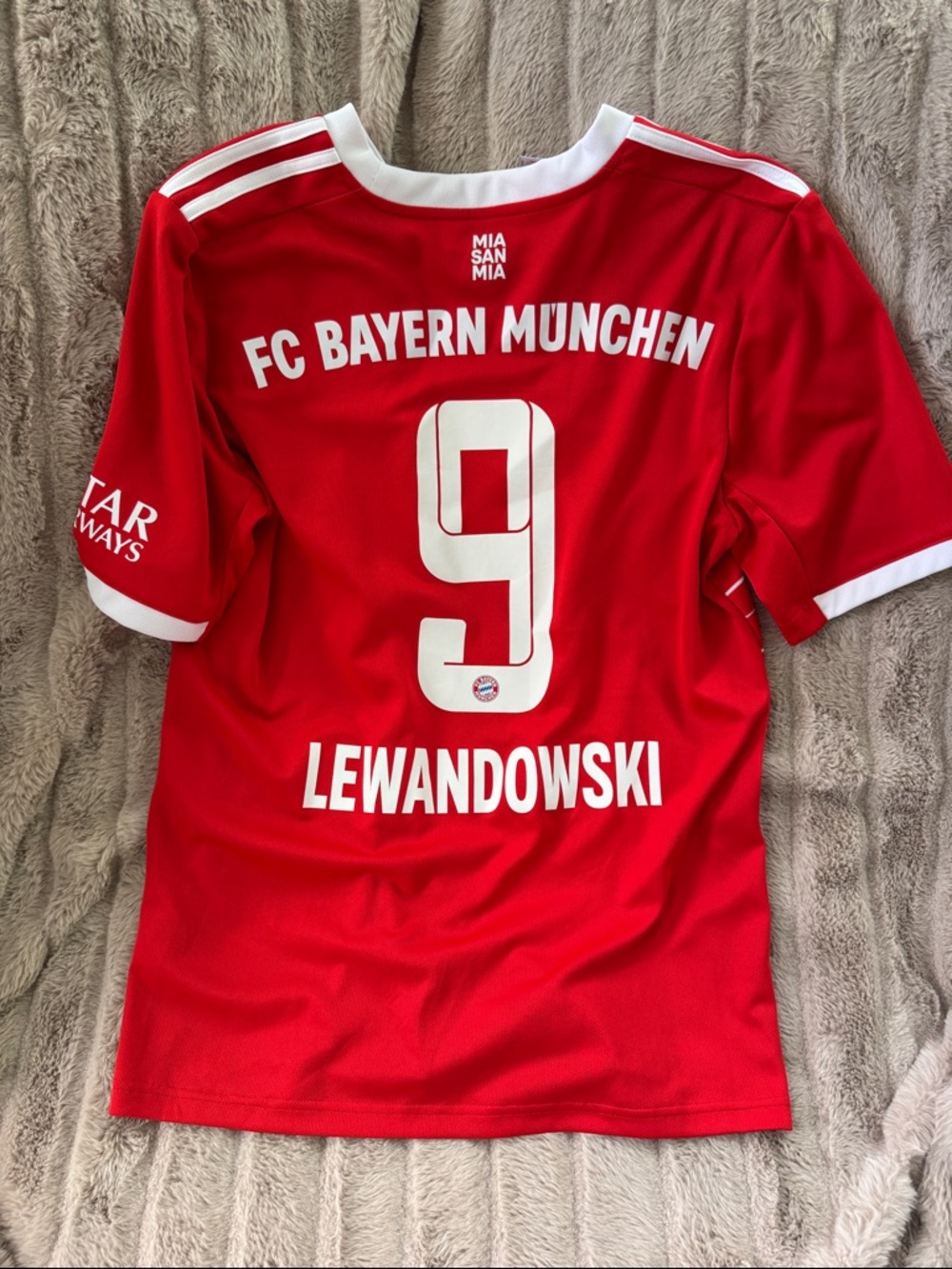 adidas Red and White FC Bayern Munich Replica Jersey